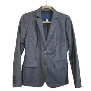 J Crew Super 120s Pinstripe Wool Blazer Womens 0 Jacket Office Siren Corpcore